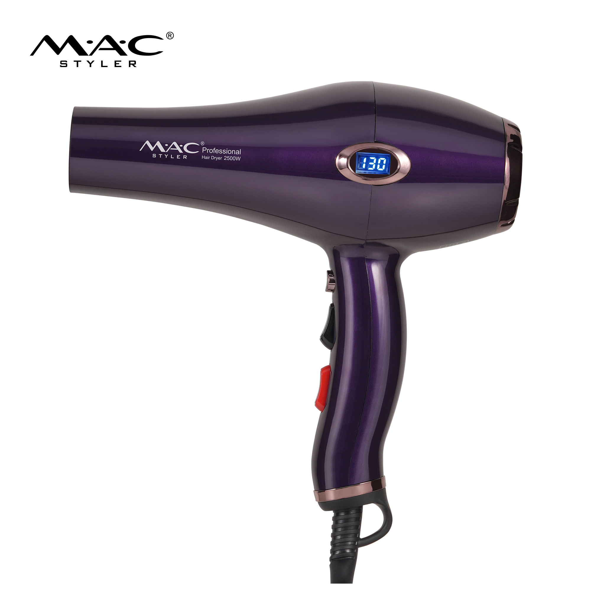 MAC Styler MC-6685 2600W Professional Hair Dryer – AC Motor, Ionic, Ceramic, LED Display