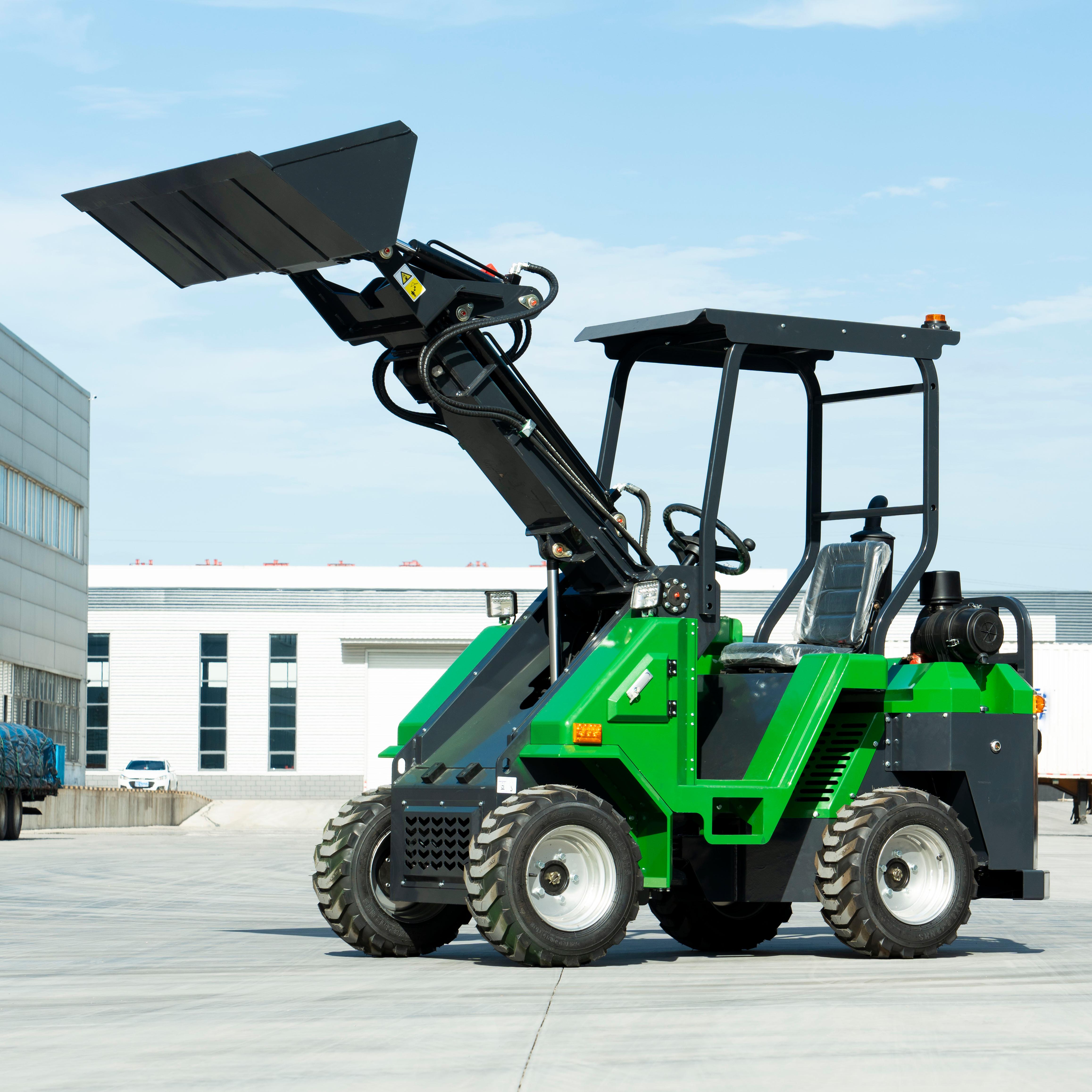 Free Shipping Mini 4X4 4WD Drive Mini Wheel Diesel Loader for Farm Work Featuring Engine with EPA Certificate