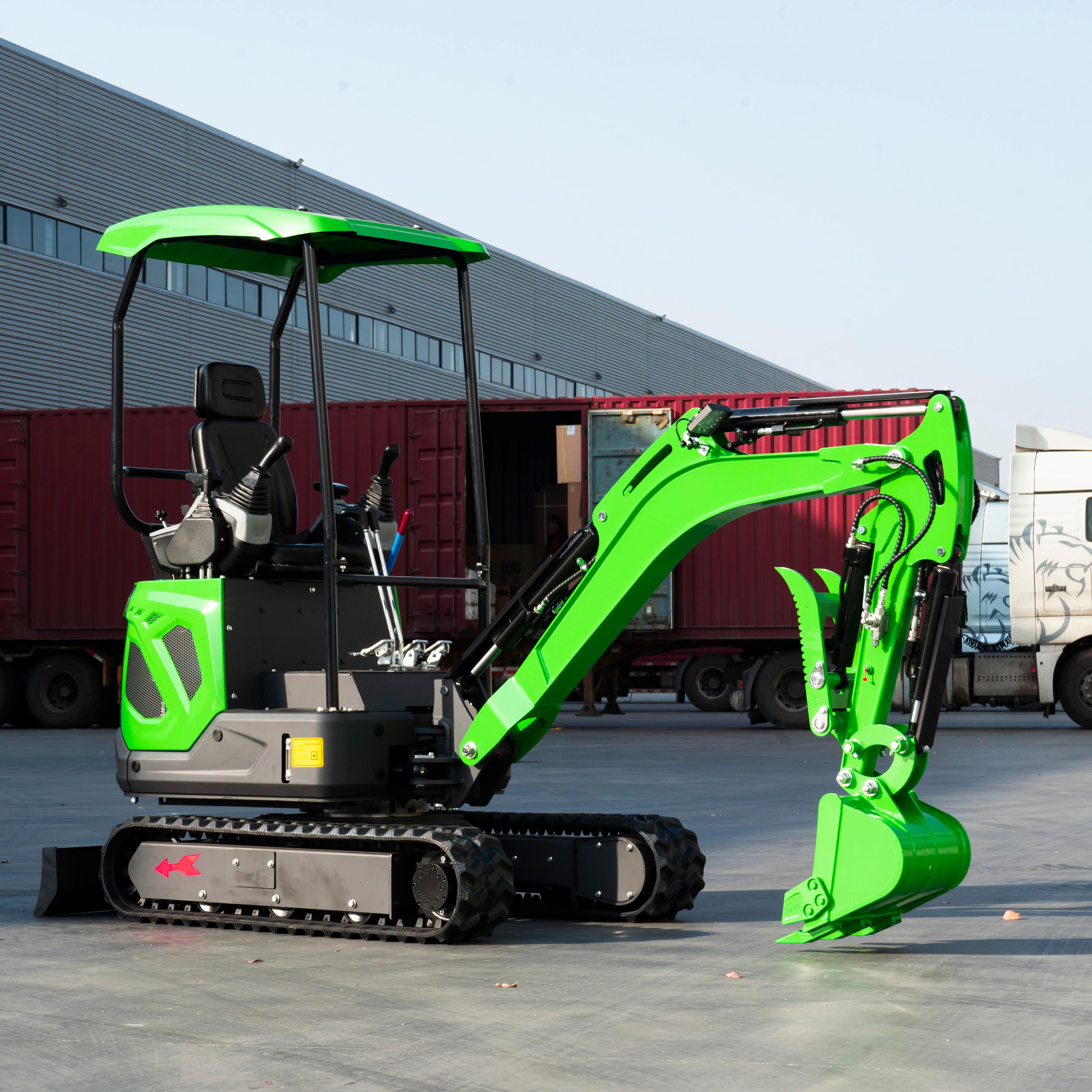 New Free Shipping Cheap High Quality Excavators with Track Extension Precise Highly Excellent 1.8 Ton Excavator Green Performance Control on Sale