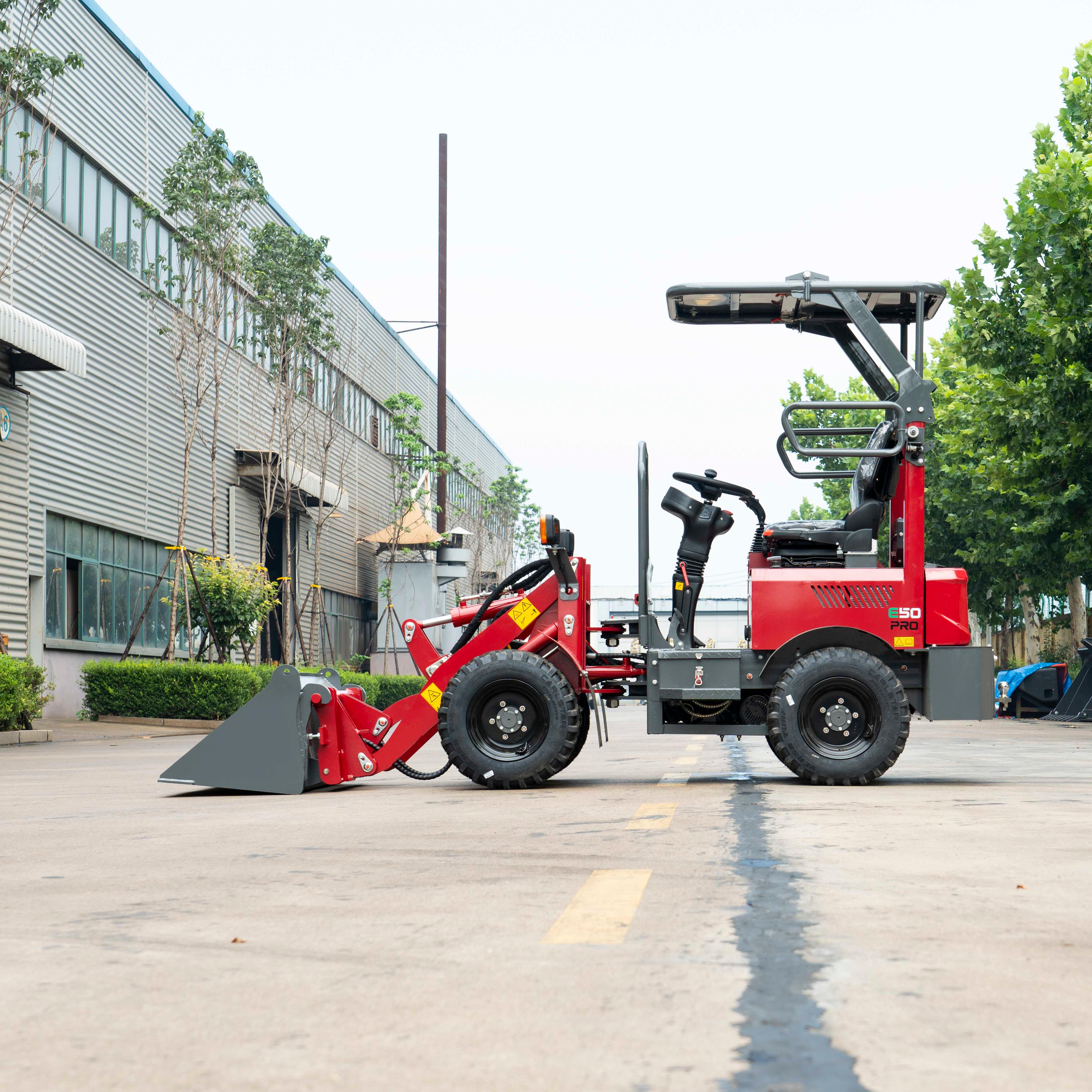 New Good Quality 4x4 Red Mini Loader Best Price Wheel Loader High Efficient Manufacturer for Sale