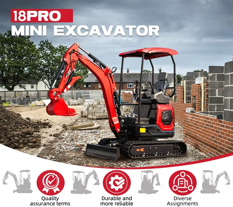 new free shipping cheap high quality excavators with track extension precise highly excellent 18 ton excavator green performance control on sale-18