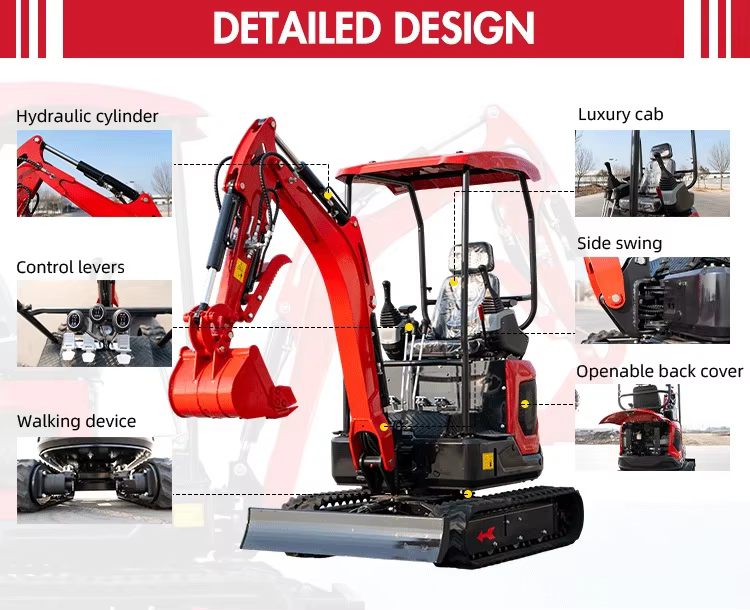 new free shipping cheap high quality excavators with track extension precise highly excellent 18 ton excavator green performance control on sale-19