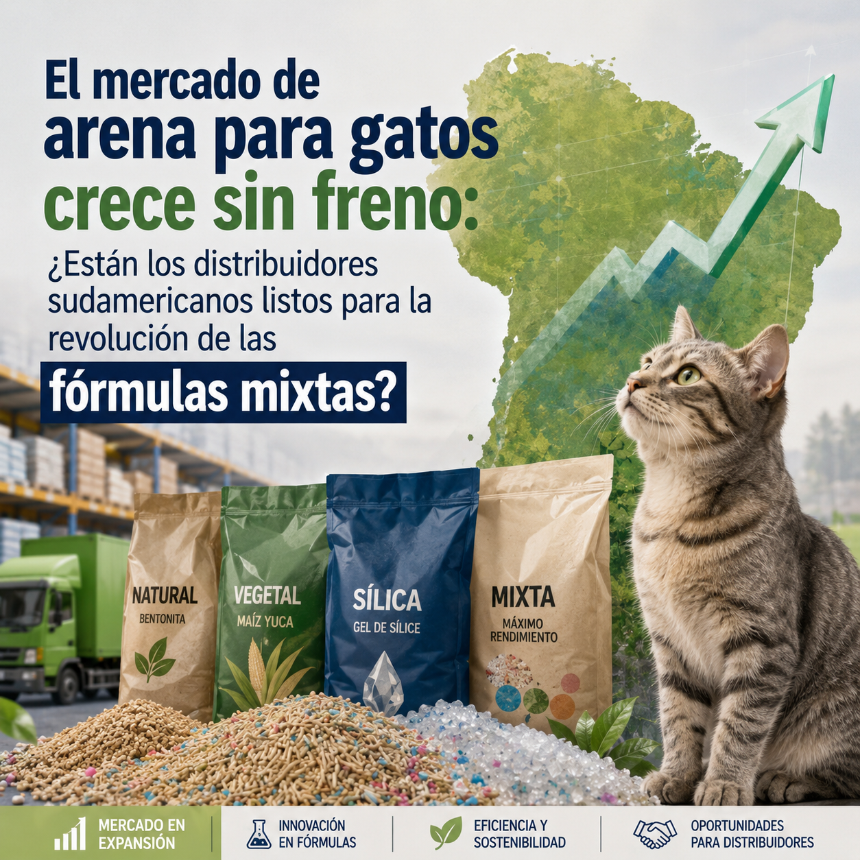 Le marché de la litière pour chats connaît une croissance fulgurante : les distributeurs d’Amérique du Sud sont-ils prêts pour la révolution des formules mixtes ?