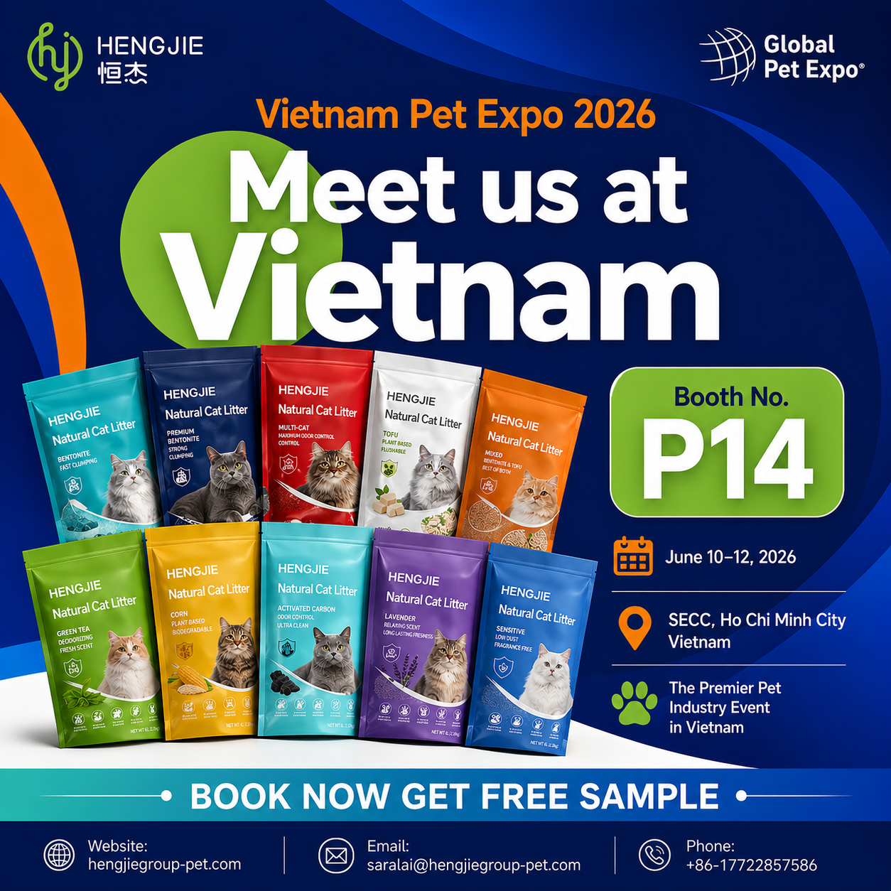 HENGJIE akan Memamerkan Solusi Litter Kucing Inovatif di Vietnam Pet Expo 2026