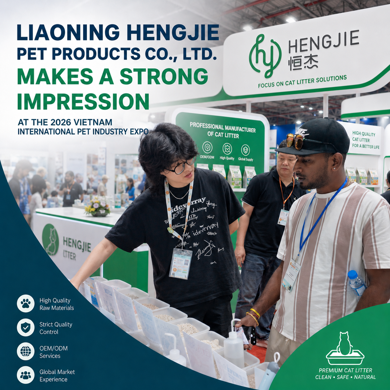Liaoning Hengjie Pet Products Co., Ltd. fait forte impression lors de l’Exposition internationale vietnamienne de l’industrie des animaux de compagnie 2026