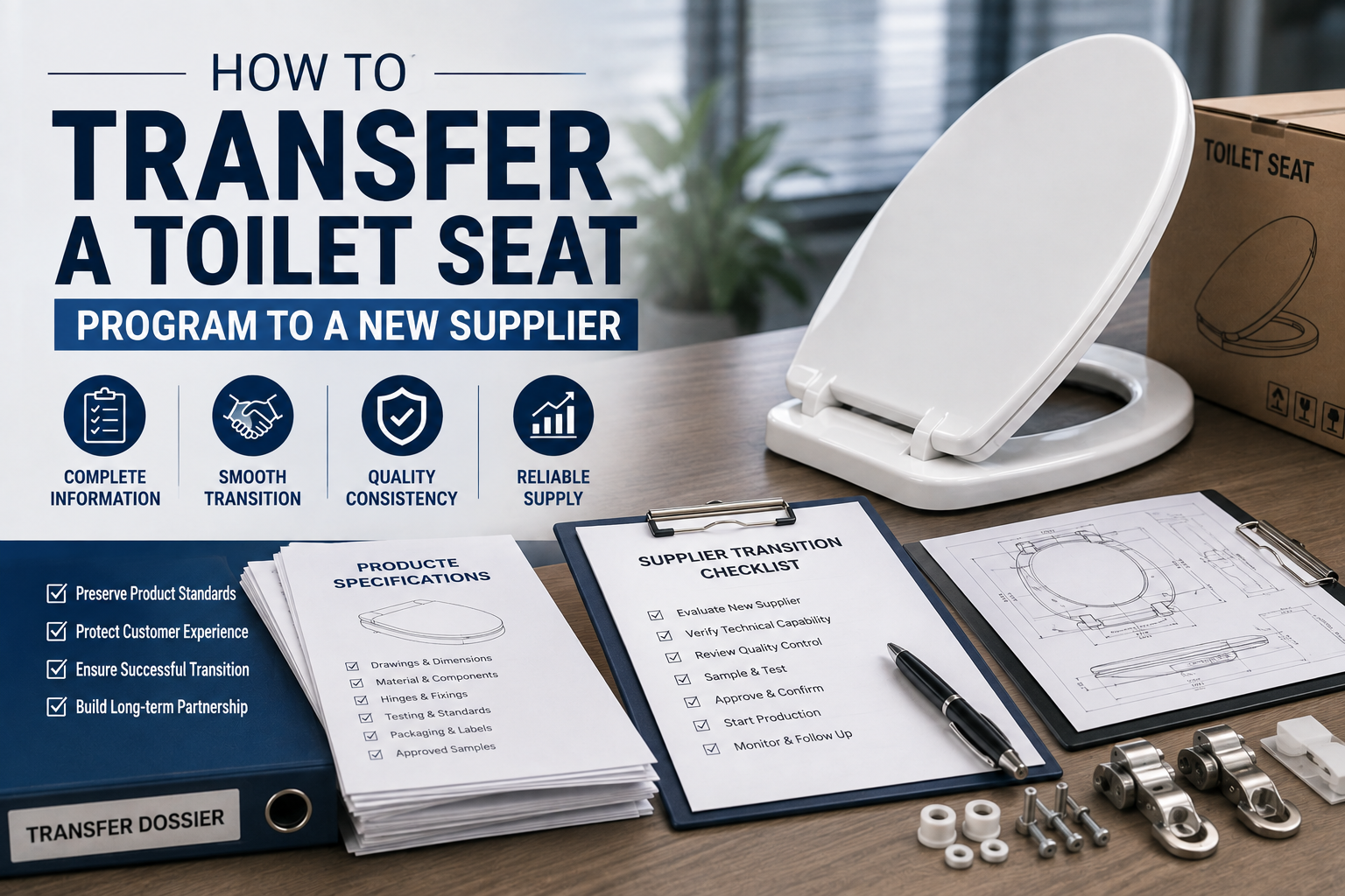 How to Transfer a Toilet Seat Program to a New Supplier
