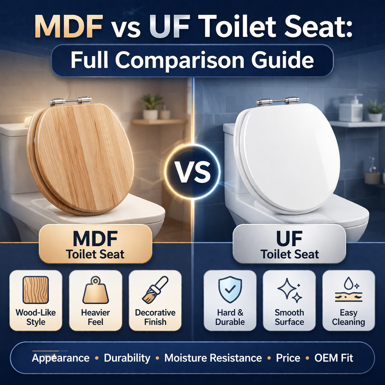 MDF vs UF Toilet Seat: Full Comparison Guide