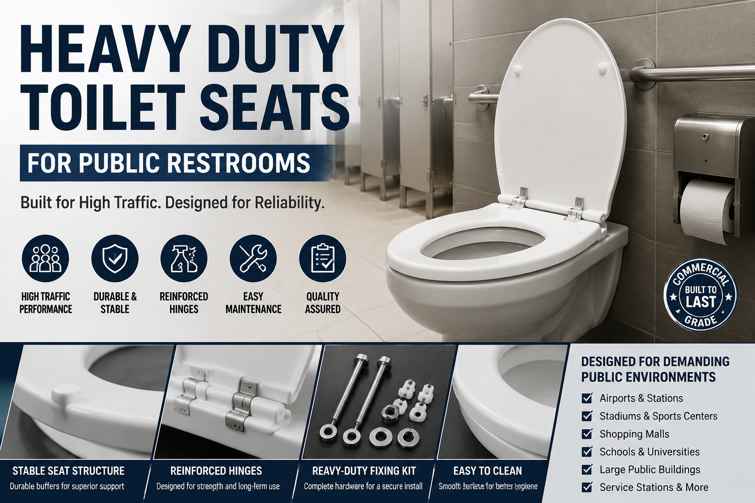 Heavy Duty Toilet Seats for Public Restrooms