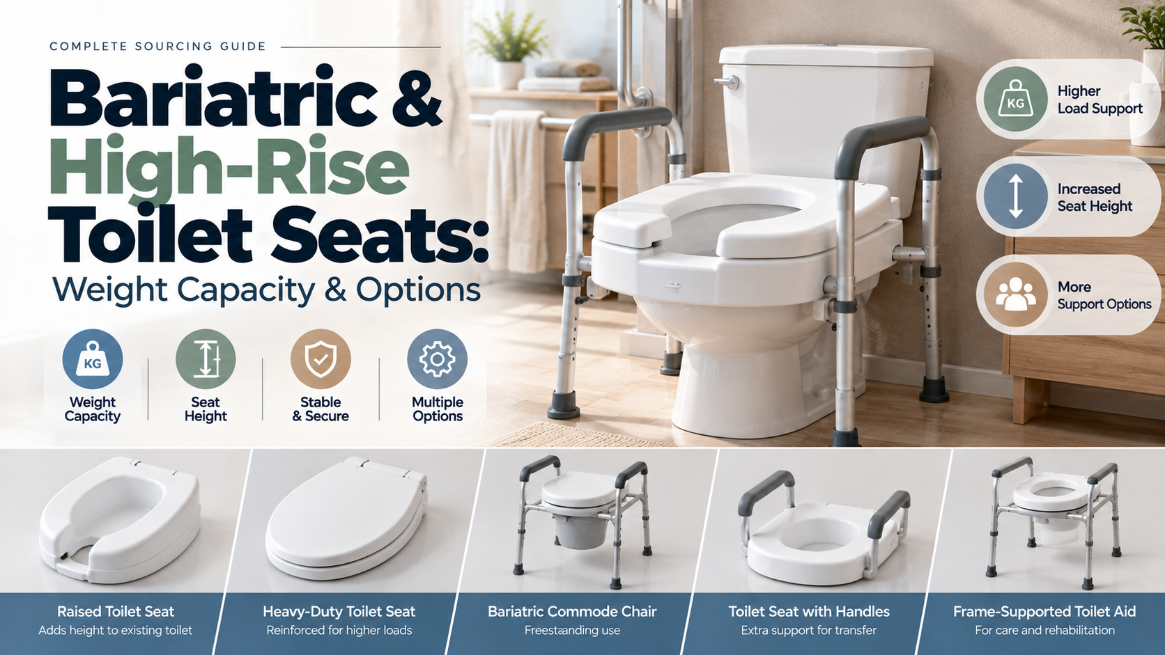 Bariatric & High-Rise Toilet Seats: Weight Capacity & Options