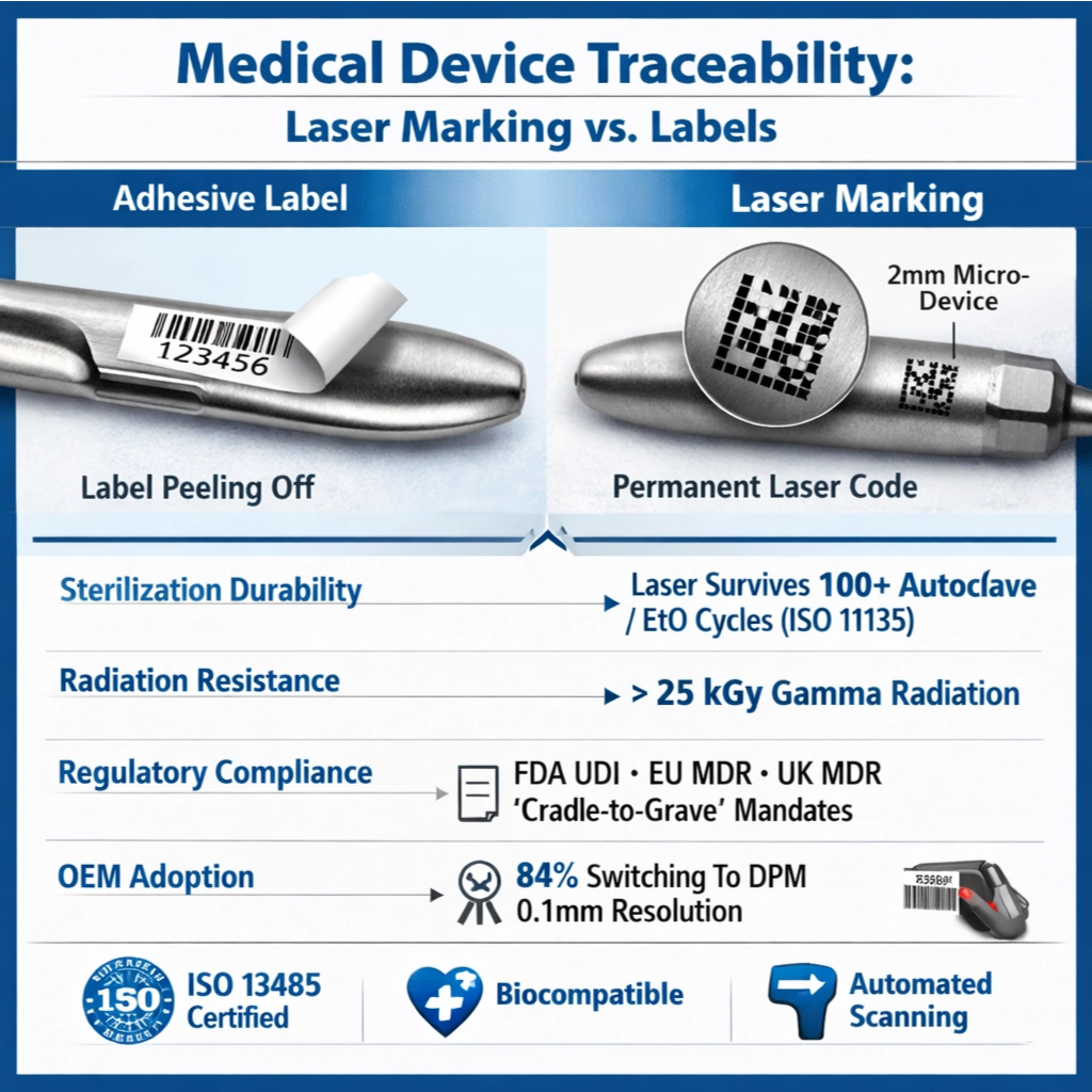 Medical Industry Survey: Why OEMs Prefer Laser Marking Over Labels for Traceability