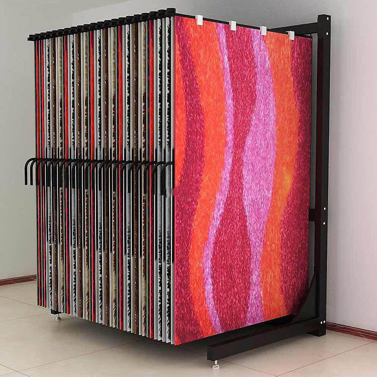 Free Standing Hanging Floor Metal Carpet Display Stand