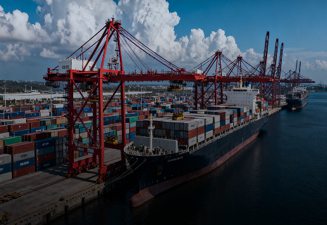 On-site container loading within market