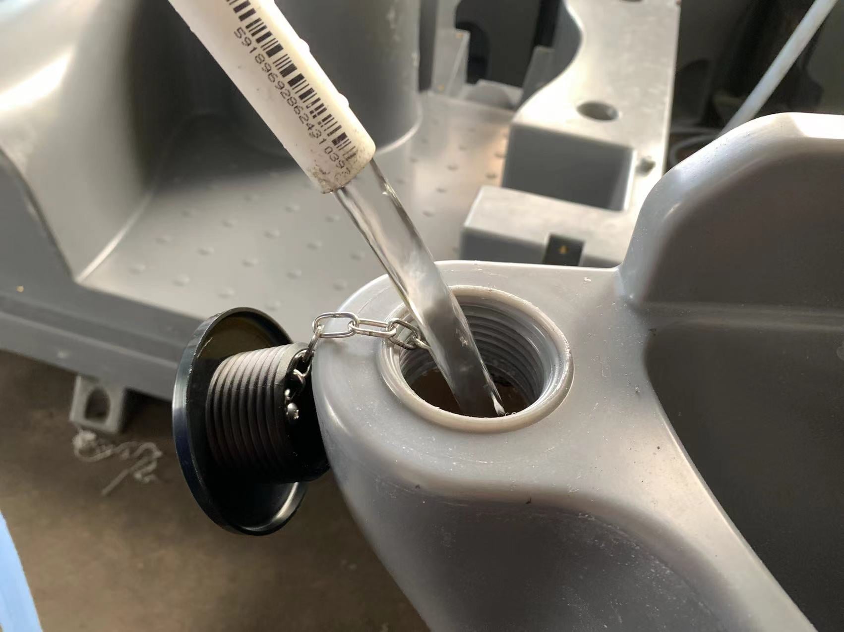 Quality testing at Cleen Eco-Technology portable toilet factory in Guangzhou.jpg