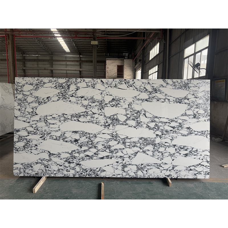 Quartz Slabs - Arabescato Brown Marble Look Solid Surface (3200X1600X2/3CM, NS1010, countertops,bathroom tops,wall tiles, floor tiles, customized)