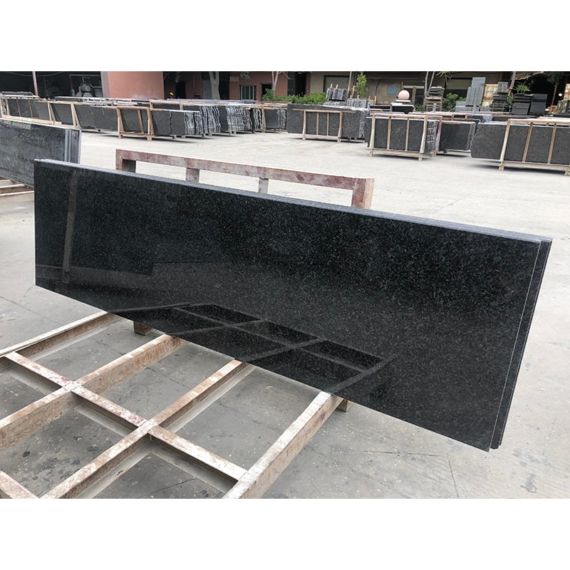 Angola Black Granite Slabs 240up×120up×2cm Polished Floor Tiles Countertop