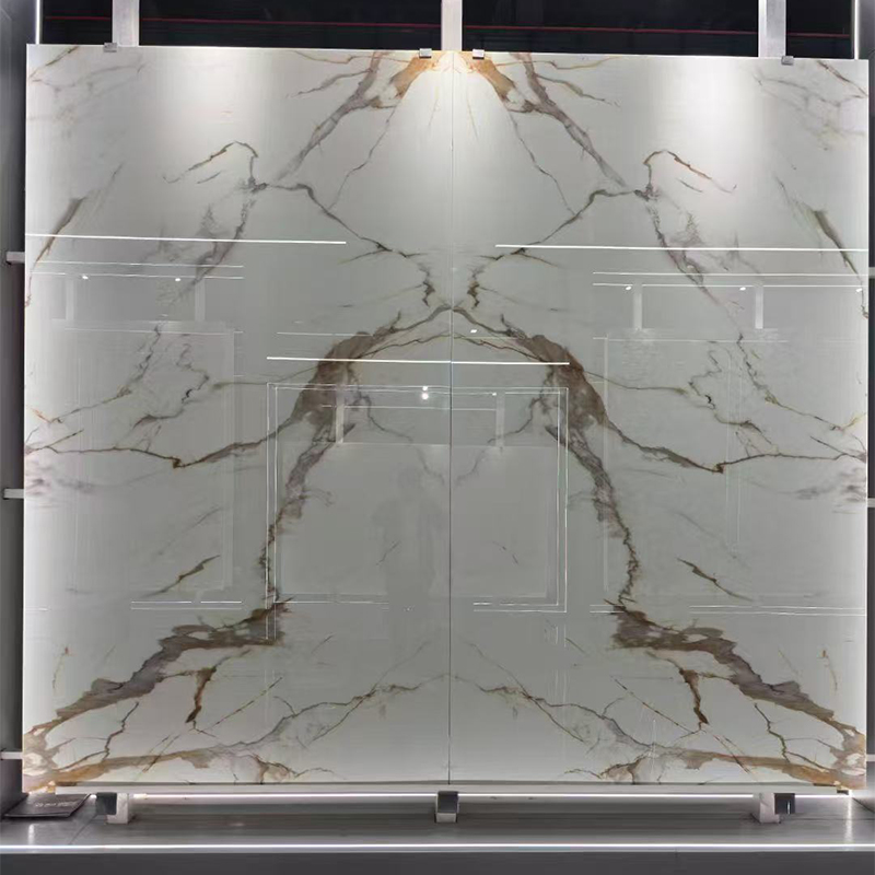  Calacatta Gold  Nano Glass NS-NN0005 280*160*1.8CM kitchen countertop, Island, floors, background wall,monument