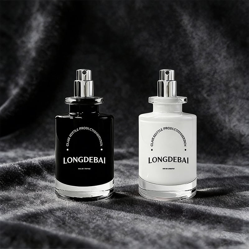 Crimp Neck Cylindrical Internal color spray Perfume Bottle With Round Dome Cap