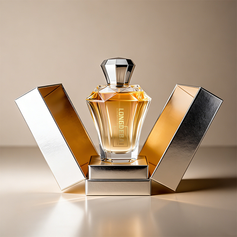100ml Unique Empty Polished Glass Perfume Bottle with Zamac Cap