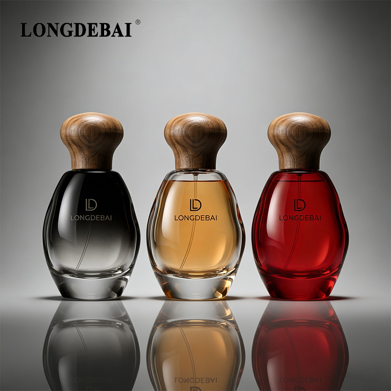 50ml 75ml 100ml Custom Unique Fragrance Bottle with Wooden Cap