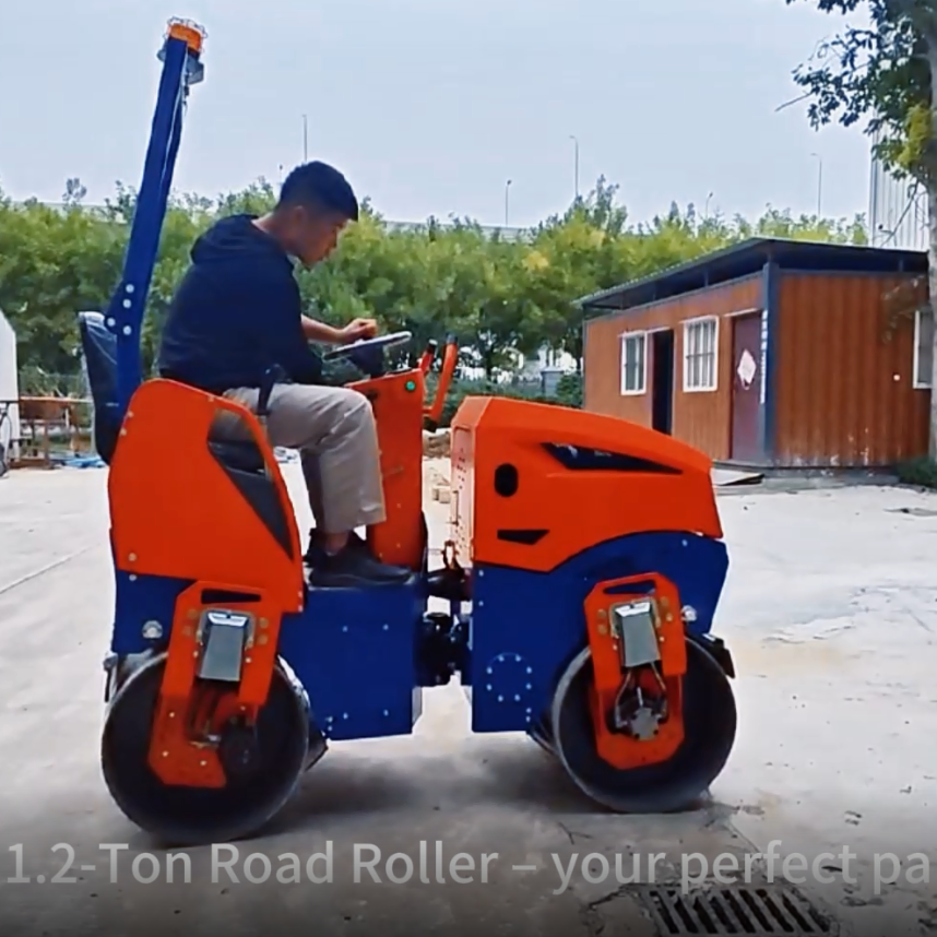 rullatrice stradale a doppio tamburo da 1,2 ton