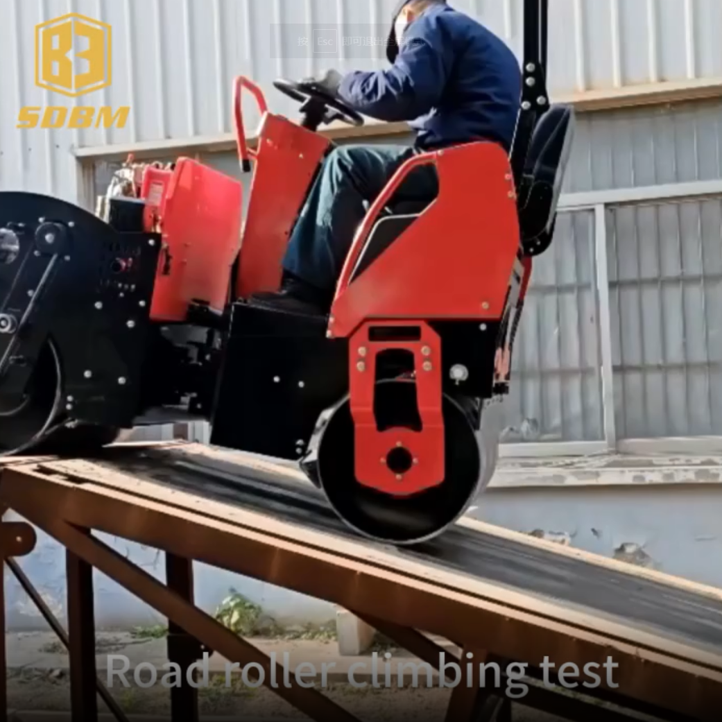 Road roller climbing test