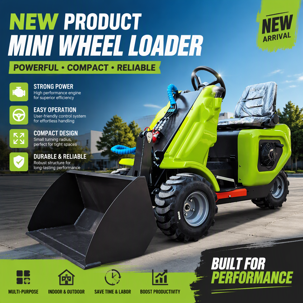 Mini three wheel loader