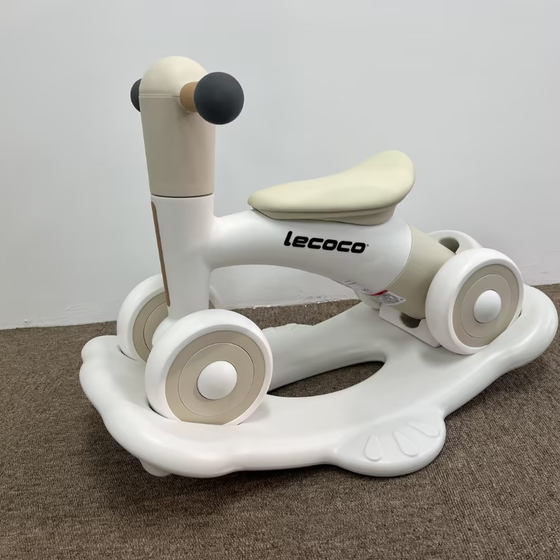 Wooden Rocking Horse for Toddlers – Classic Ride-On Toy with Safe Backrest for Indoor Play