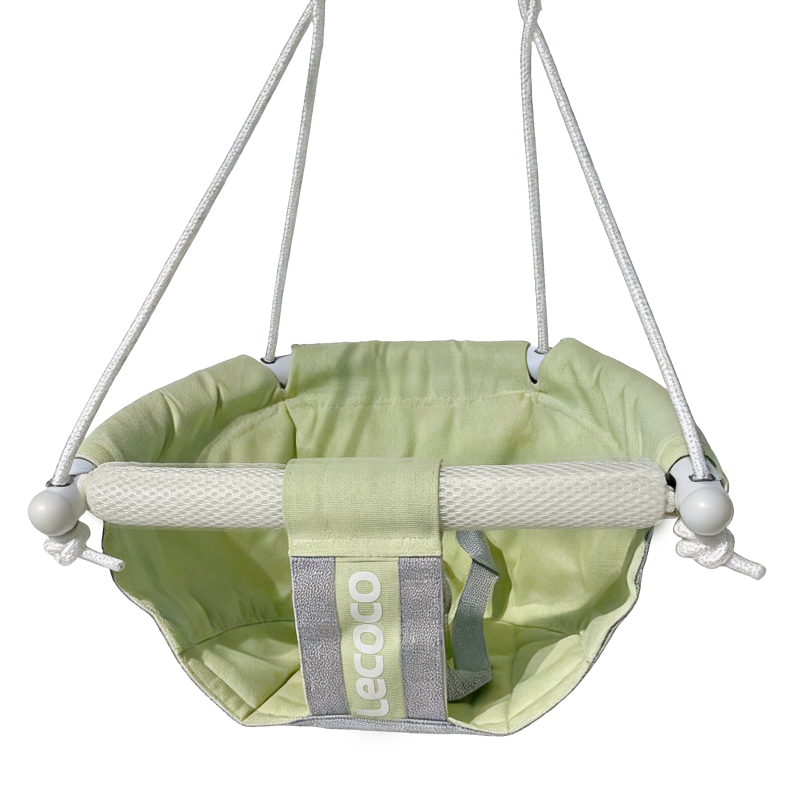Asiento para columpio para niños pequeños con arnés de seguridad – Columpio colgante de lona para uso interior y exterior