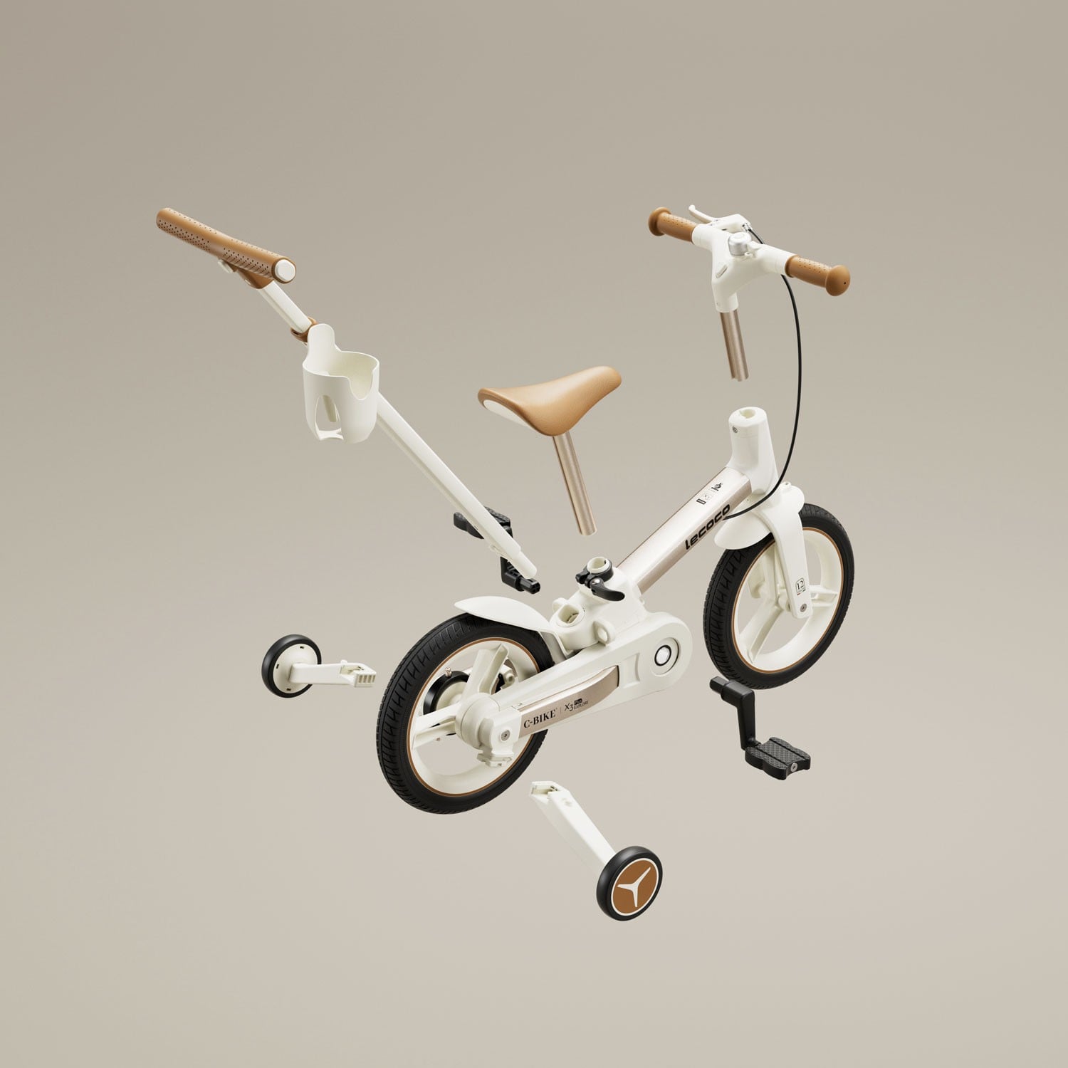 LECOCO C-Bike X3Plus - 5-Stage Belt-Drive Kids' Multi-functional