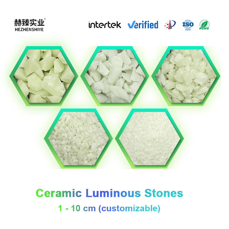 High Quality Ceramic Luminous Stone, Economic Resin Glow Pebbles for Garden Project, Fish Tank Decor, Cross-Border Special Luminous Gravel
