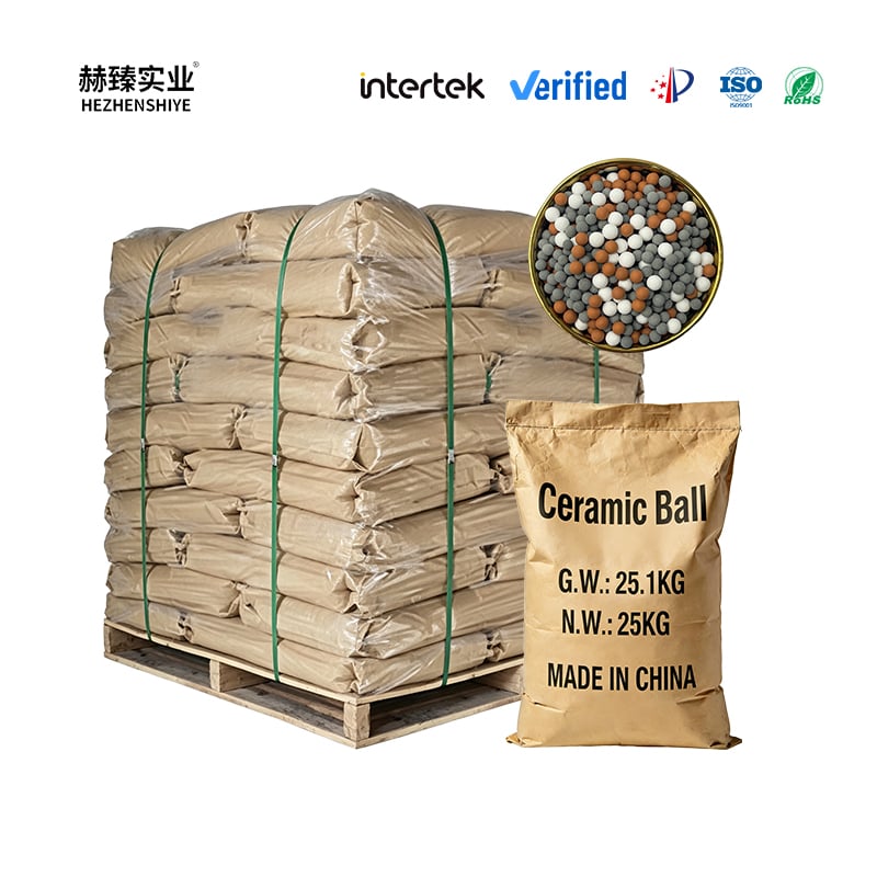 Electrical Stone Ceramic Tourmaline Balls Purifying Air & Water Quality ISO9001 Certified Multicolor Toy Stuffing