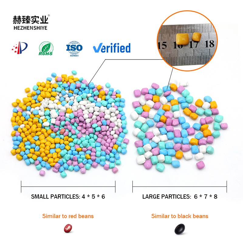 4*5*6mm & 6*7*8mm Eco Friendly Imitation Ceramic Sand for Indoor Playground and Kindergarten Sandbox