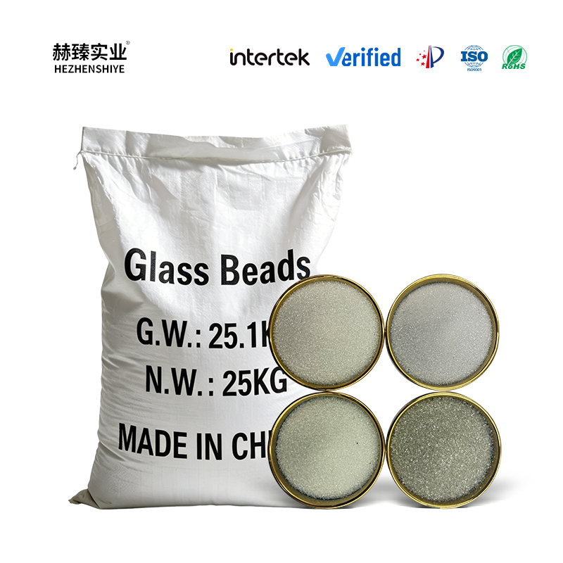 High-strength sandblasting glass microbead abrasive solid glass beads 30-320 mesh glass sand