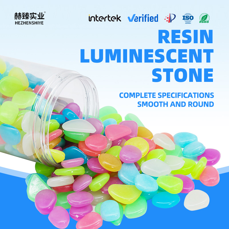 High Brightness Long Lasting Ceramic Luminous Stone & Resin Glow Pebbles for Garden Landscape, Fish Tank Decor, Outdoor Road, Fluorescent Gravel Wholesale