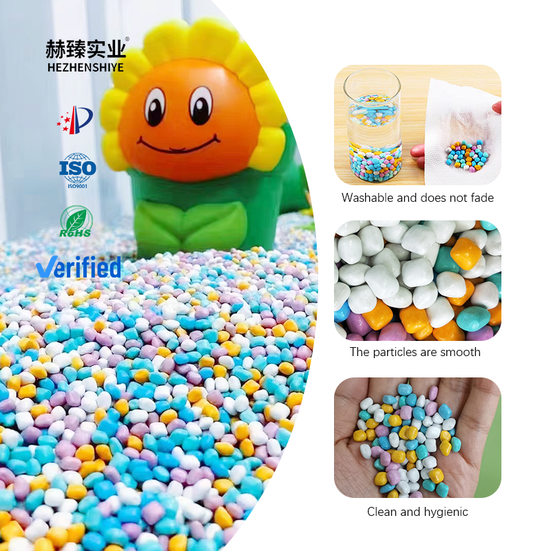  ISO9001 & RoHS Certified Colorful Imitation Ceramic Sand for Commercial Playground and Home Use