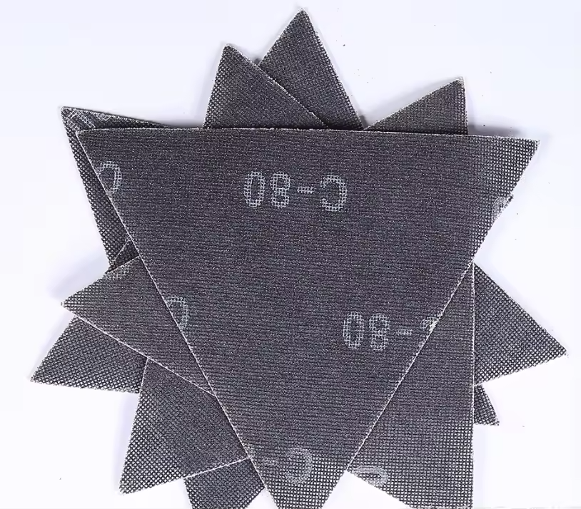 285*285*285mm Kolmio Joustava Silikaatikarbidin Sandpaper Verkko Drywall Sande Auto Puu Poliisi Disc Käyttö Kierros Muoto Kosteassa ja kuivassa