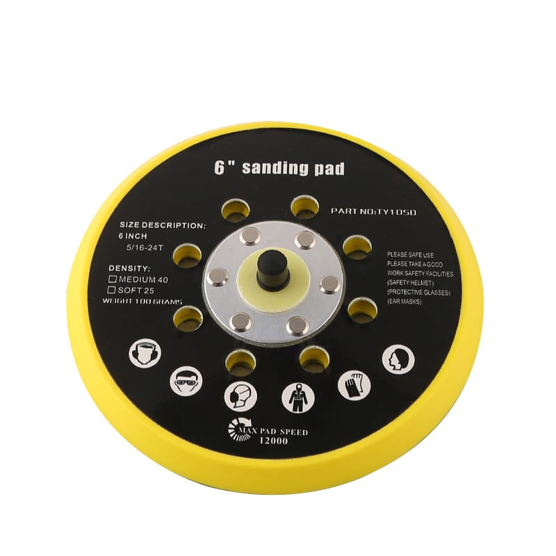 6 duim 17 gat multifunctionele rond vorm pneumatiese sander skijfies vir grinder