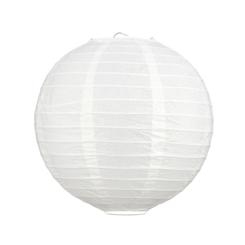 Pure White Round Paper Lantern – The Ultimate Evergreen Hanging Decor for Minimalist Weddings, DIY Crafts & Events