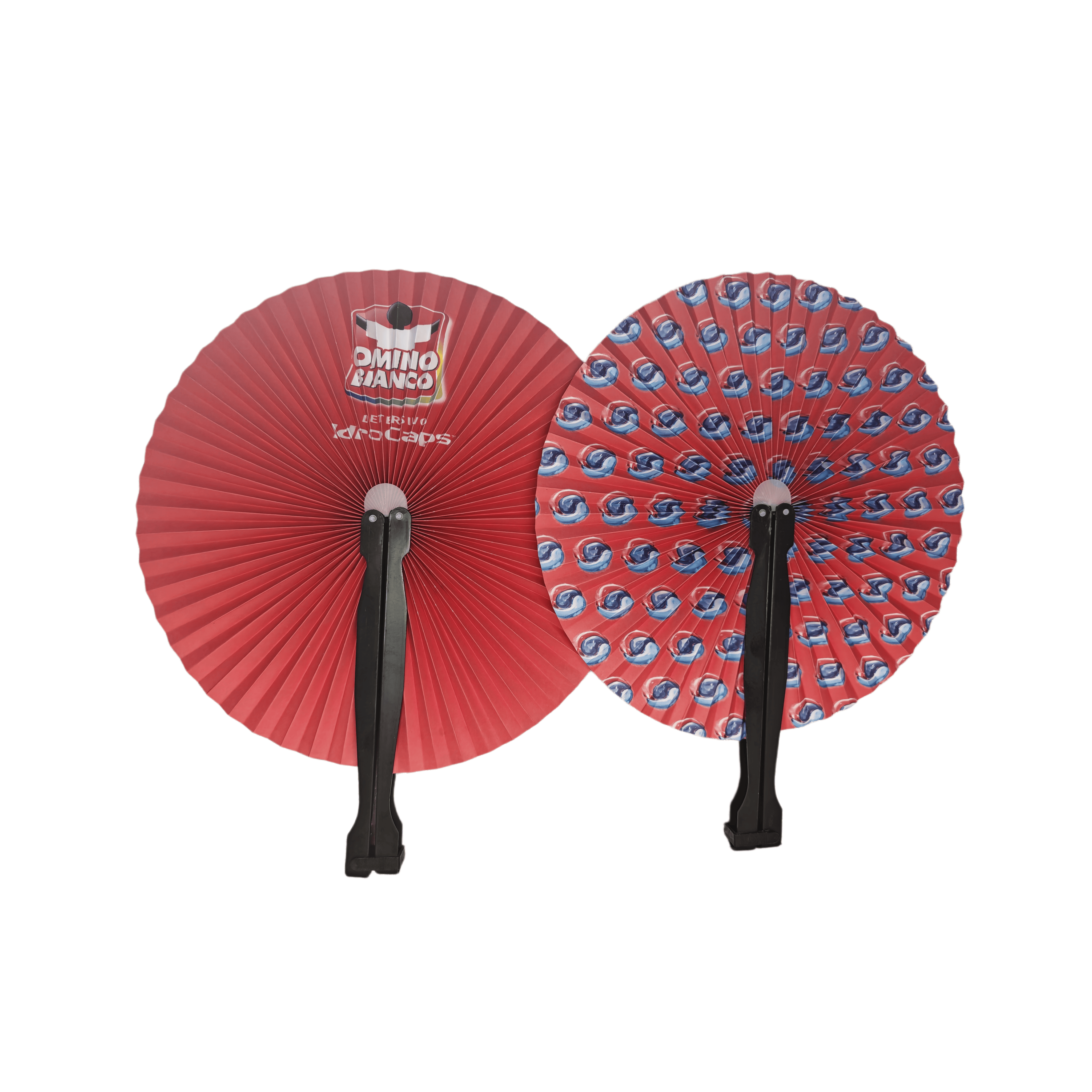 Custom Printed Paper Pocket Fan – Double-Sided Promotional Round Folding Fan for FMCG & Household Brand Campaigns
