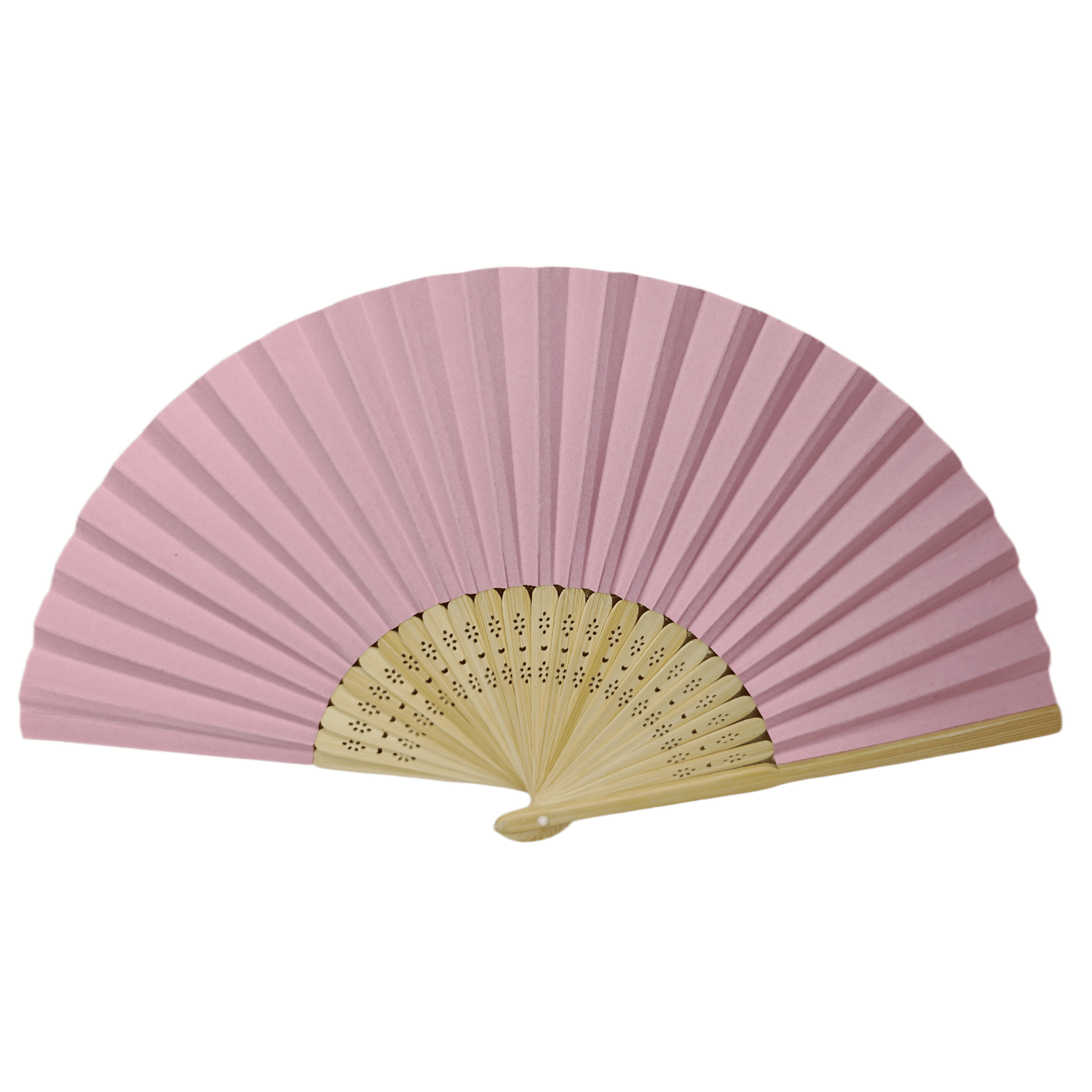 Solid Color Paper Bamboo Hand Fan – Classic Folding Fan for Wedding Favors, DIY Crafts & Bulk Event Swag