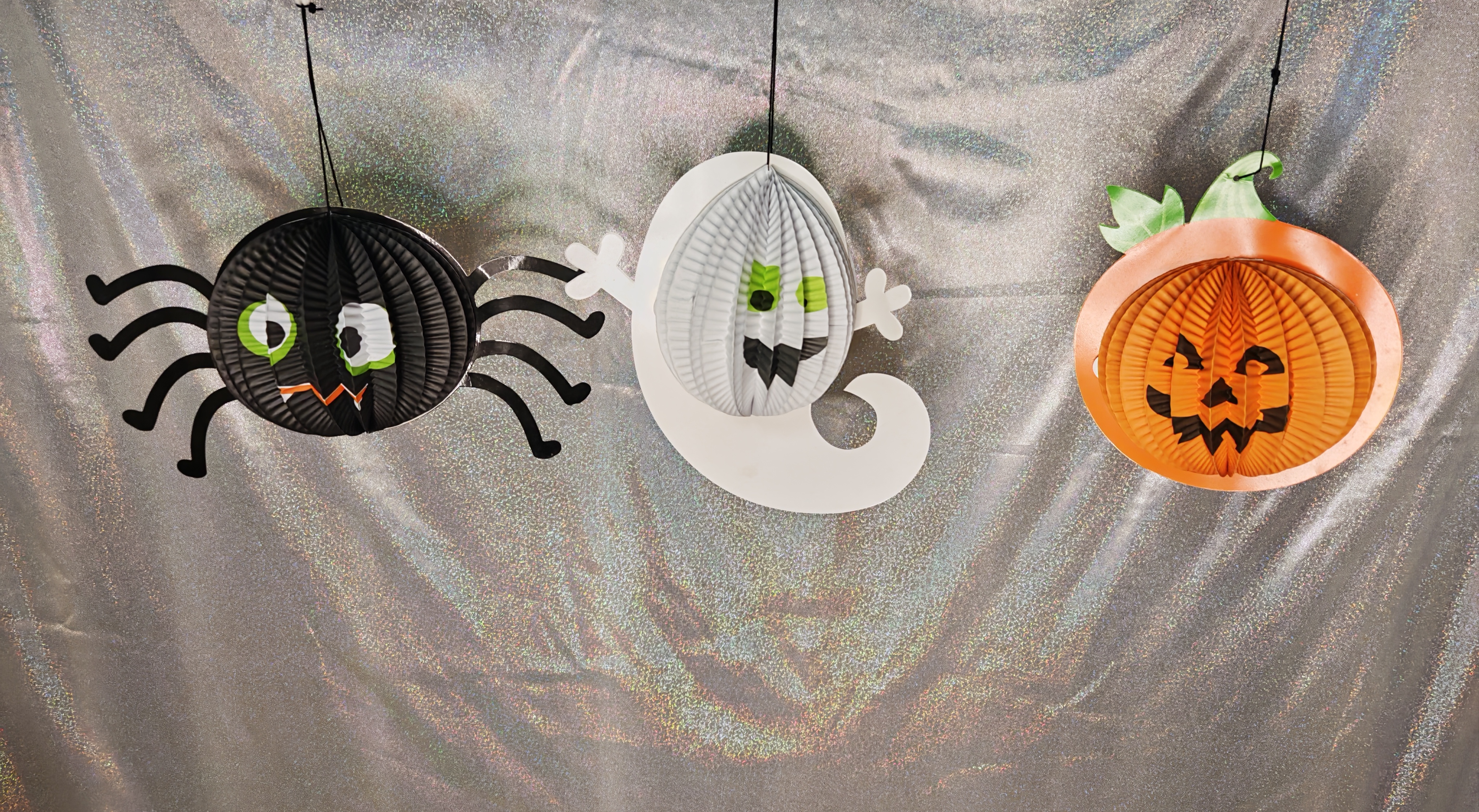 Halloween Decorative Paper Lantern Set of 3 – Spider, Ghost, and Pumpkin for Party & Festival Decor.jpg