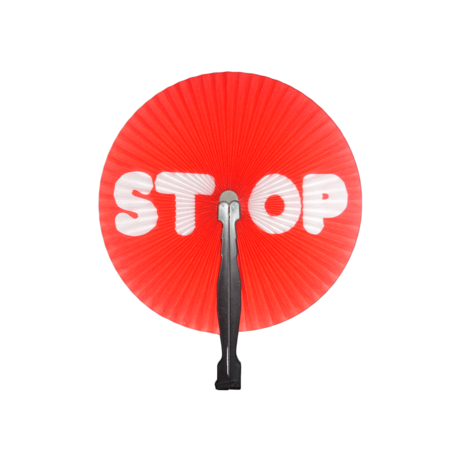 Stop Sign Paper Pocket Fan – High-Visibility Safety Promotional Folding Fan for Traffic Campaigns, Schools & Law Enforcement