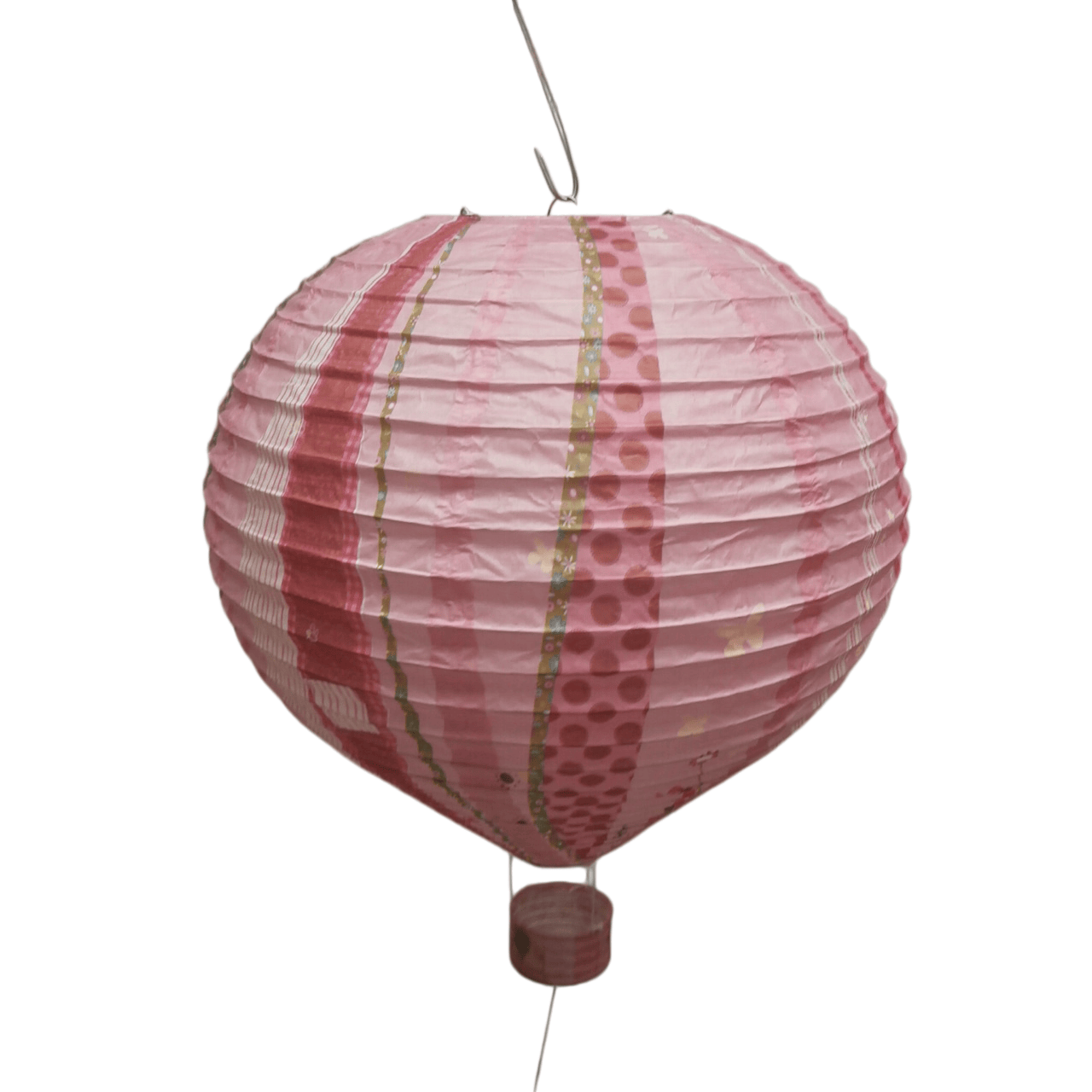 Pink Hot Air Balloon Paper Lantern – Whimsical 3D Hanging Decor for Baby Showers, Nurseries & Kids' Birthday Parties