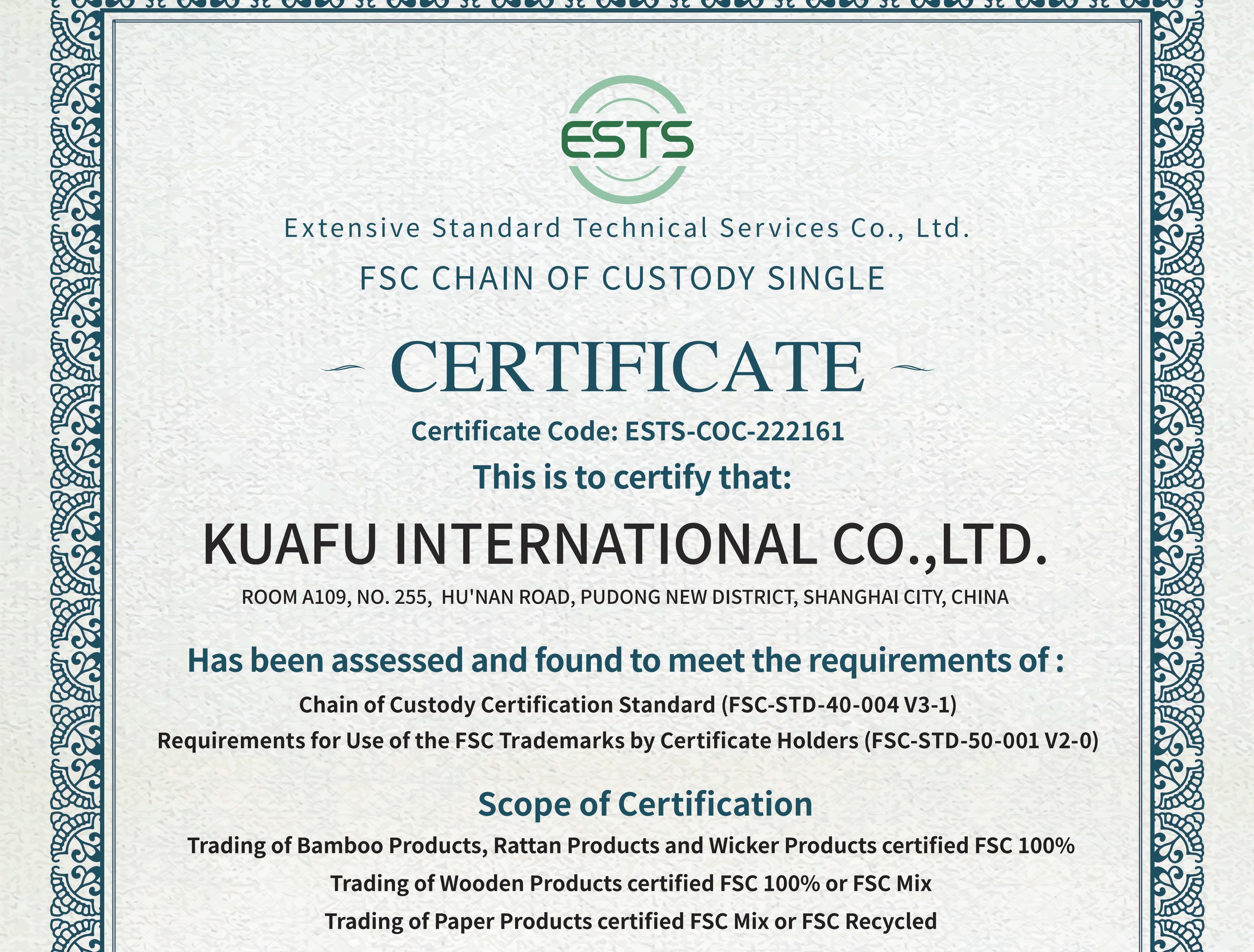 HiFu International Passes ESTS Audit and Renews FSC Certification Until 2027