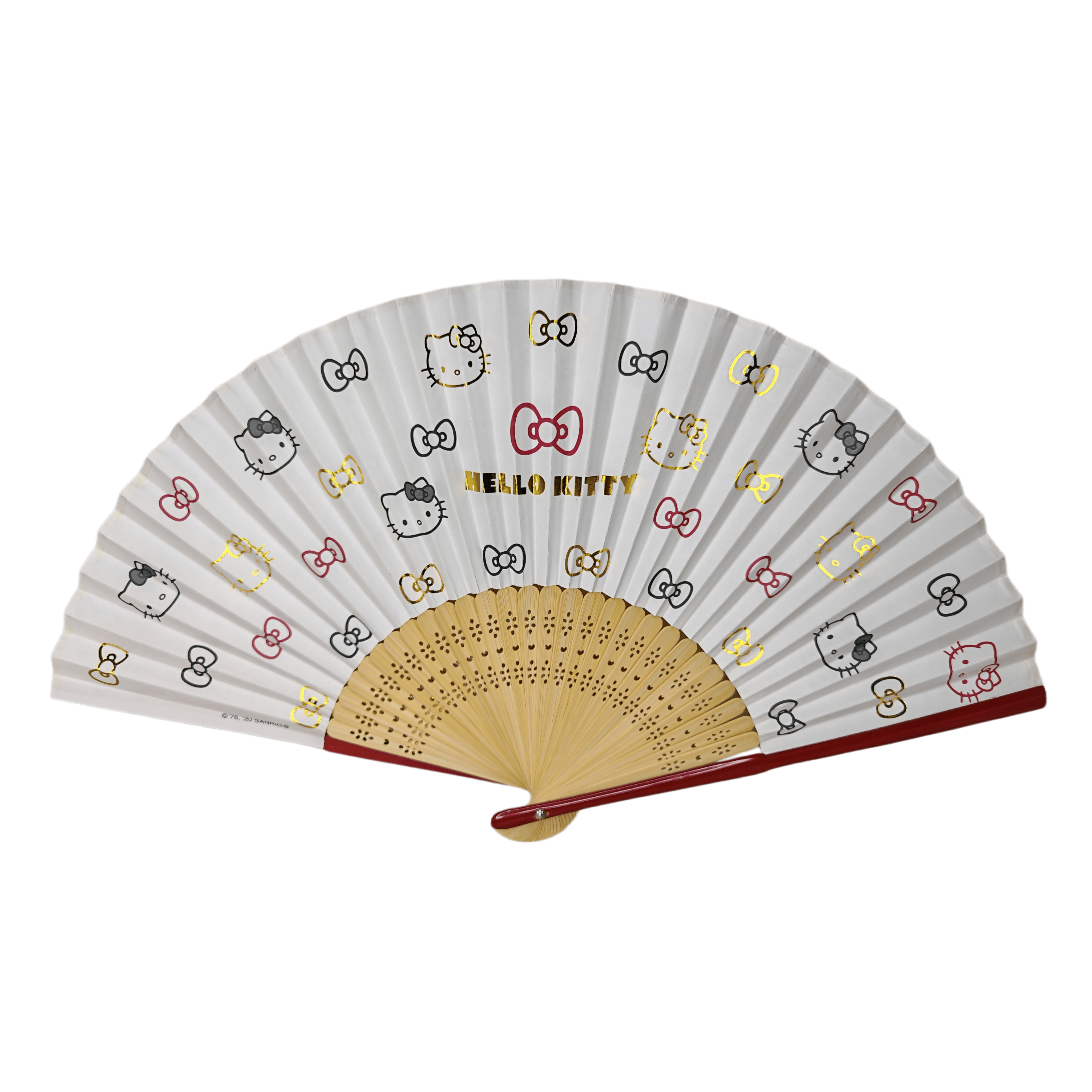 Custom Licensed Character Paper Bamboo Hand Fan – Foil Stamped Kawaii Folding Fan with Painted Ribs for Theme Parks & Retail