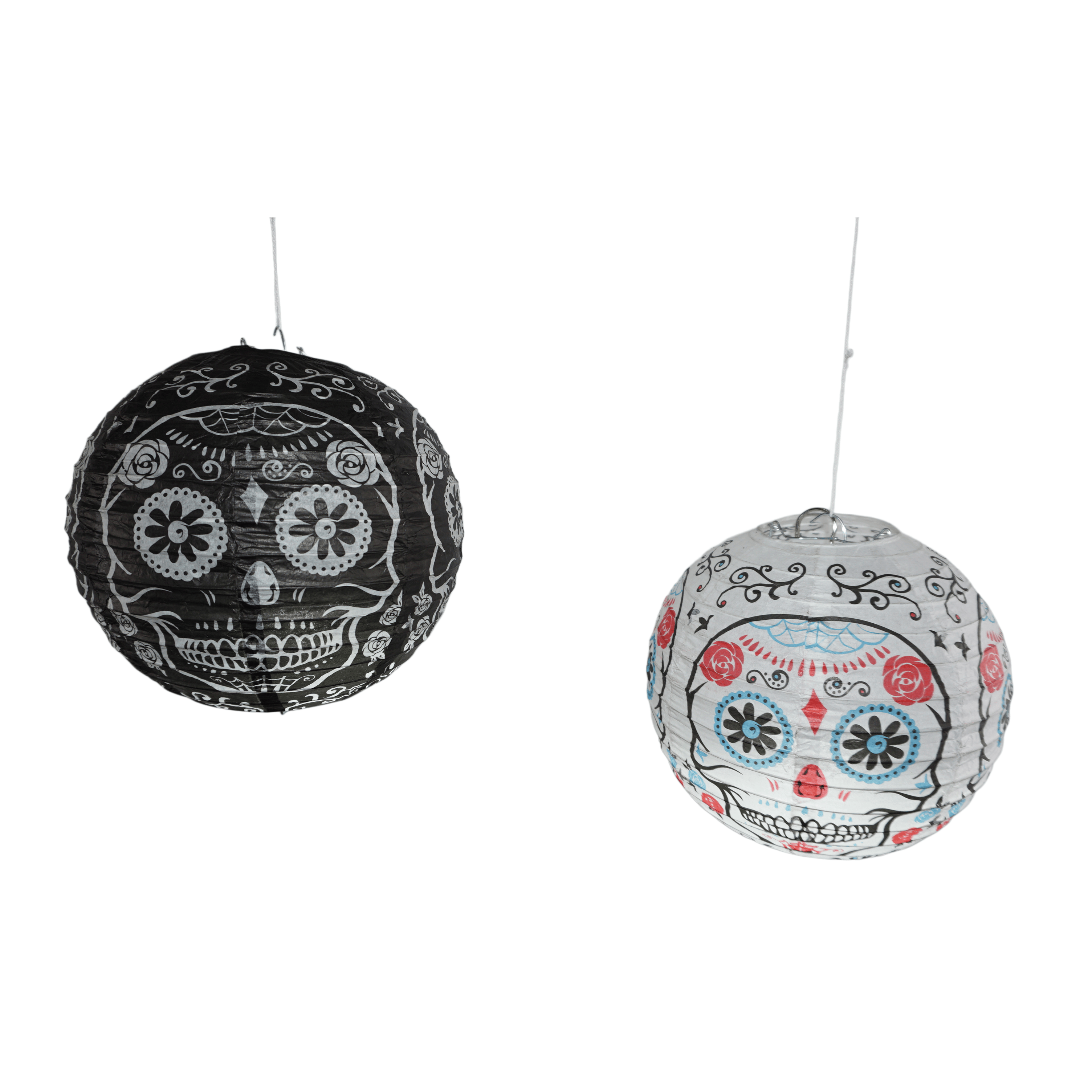 Day of the Dead Skull Paper Lantern for Halloween Party & Día de los Muertos Decoration