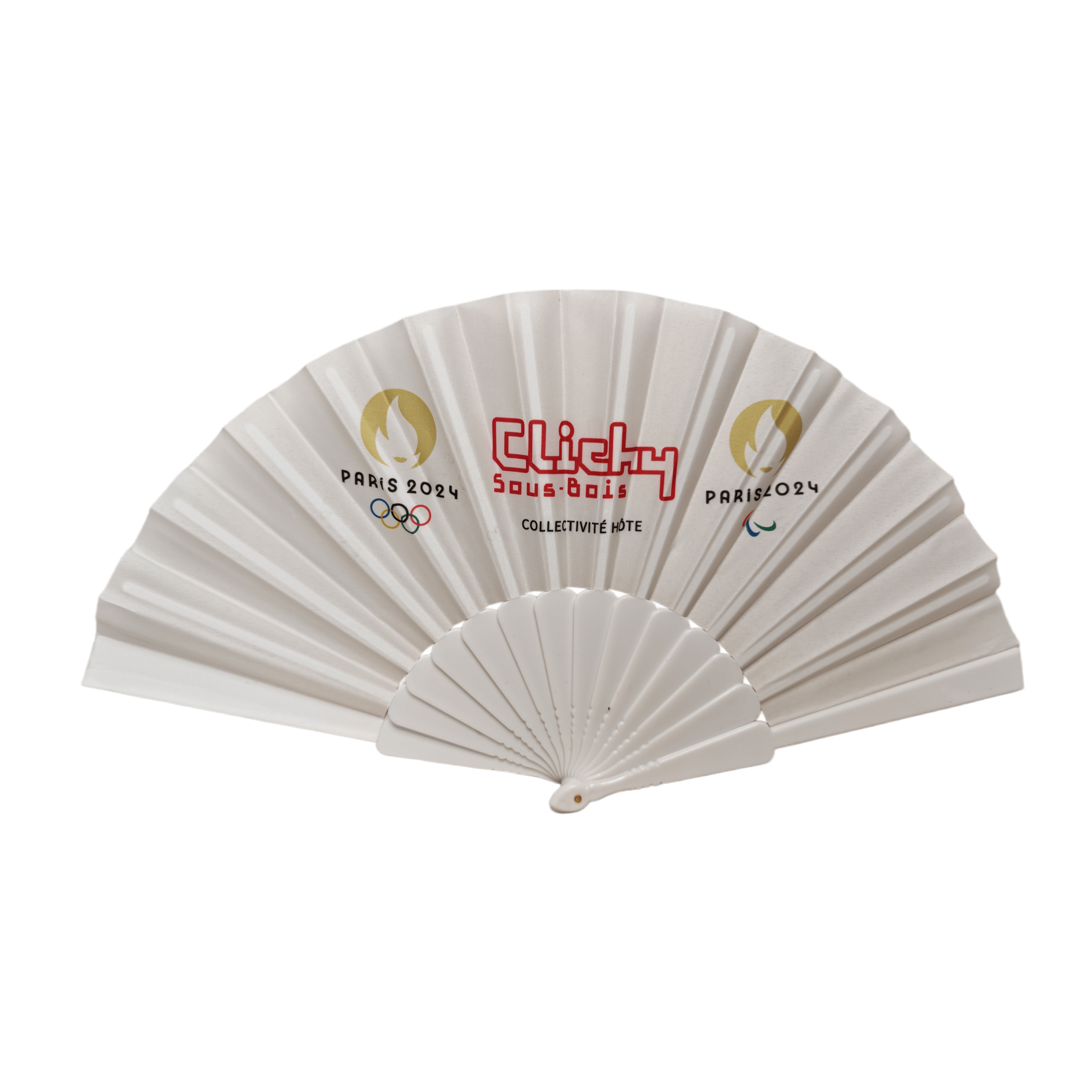 Custom Printed Fabric Plastic Hand Fan – Durable Weatherproof Folding Fan for Mega-Events, Host Cities & Municipal Campaigns