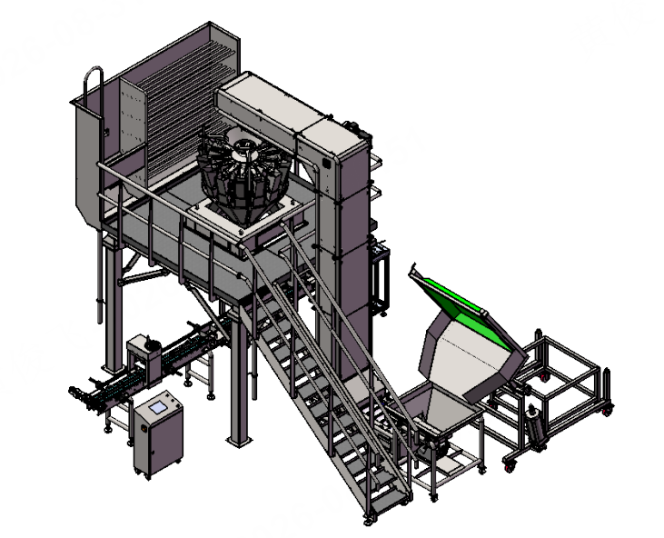 washdown platform  bucket elevator-0