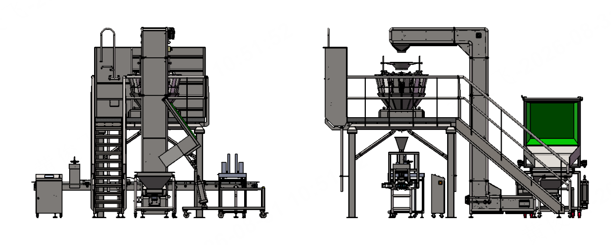 washdown platform  bucket elevator-2