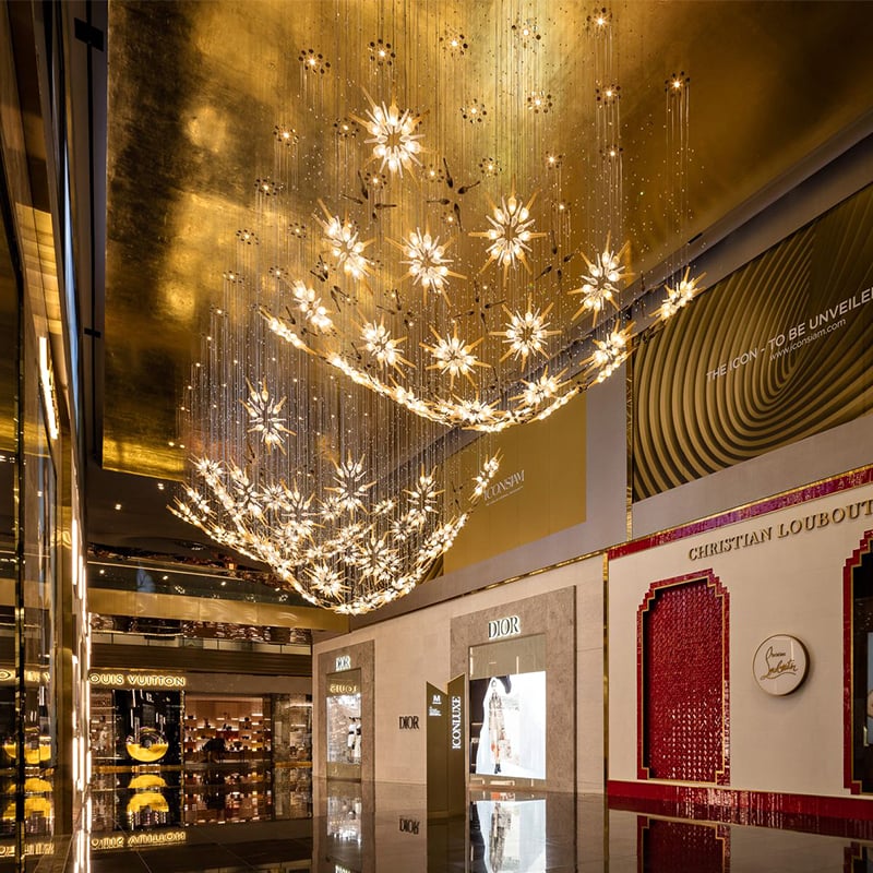Nordic Modern Style Decoration Luxury Hotel Lobby Custom Large Project Crystal Chandelier Light